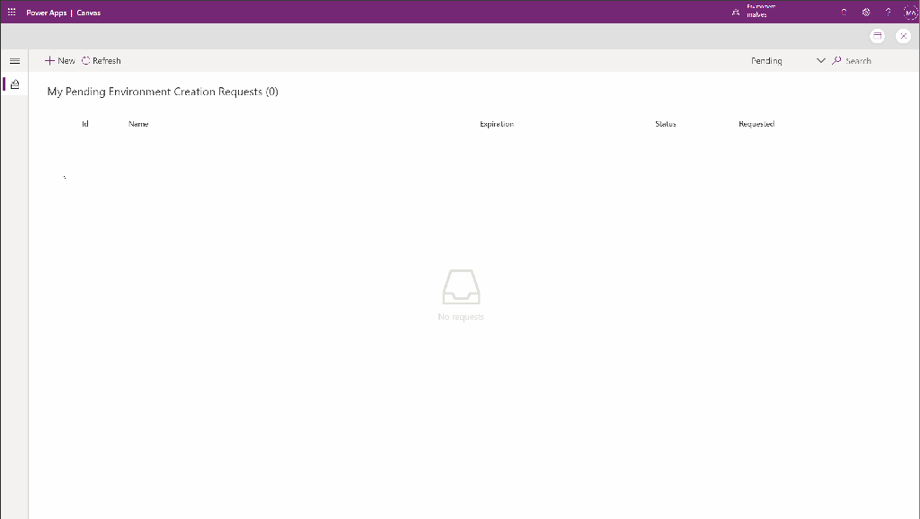 CoE - New Environment Creation Request