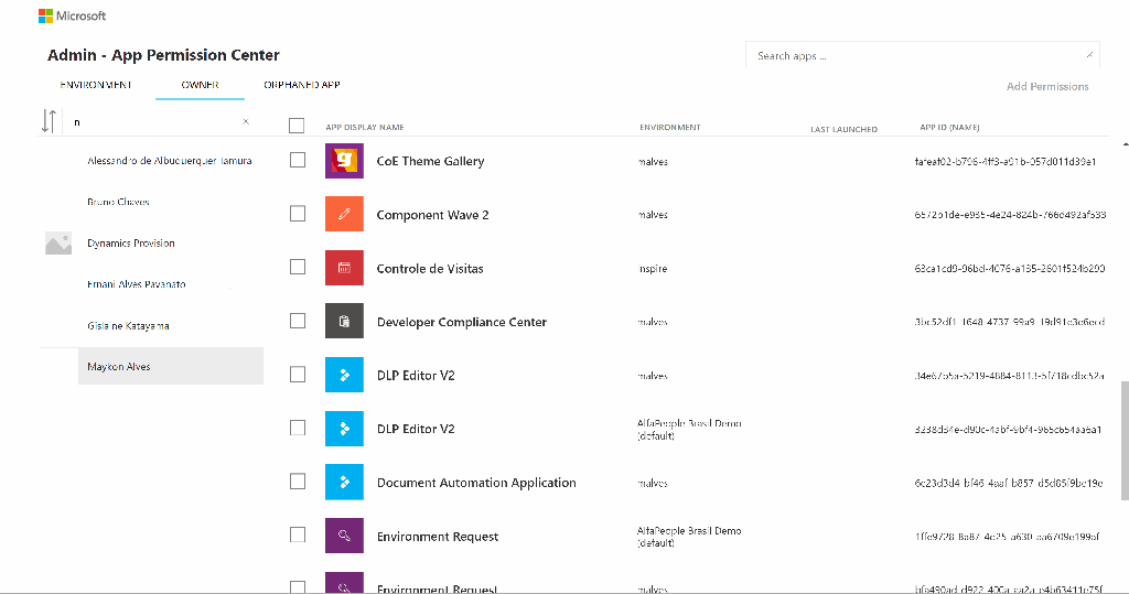 CoE - Adding permission to the users to access the App